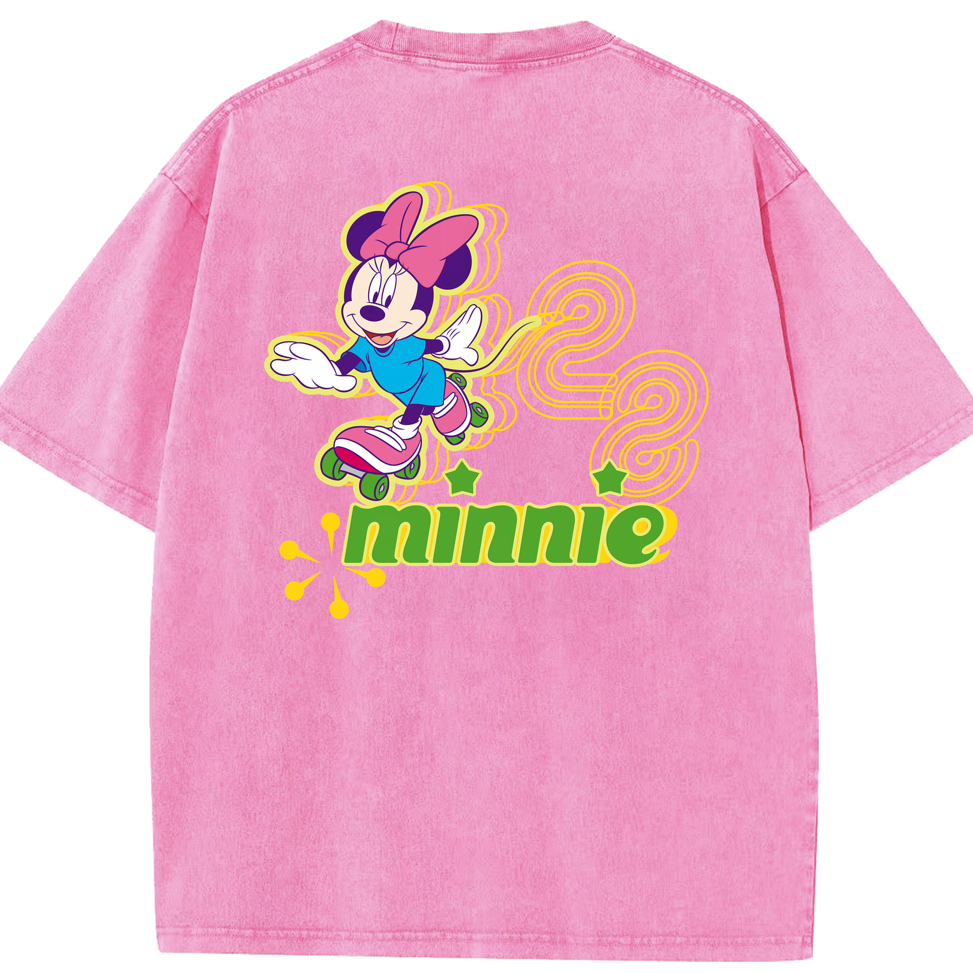 （画像用） ミッキーマウス Mickey Mouse 綿100% ヴィンテージ風 半袖Tシャツ（背面プリント）